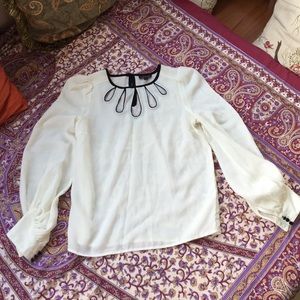 Topshop white blouse