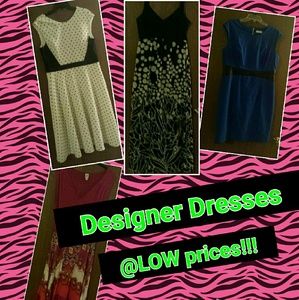 Many designer dresses for very low prices