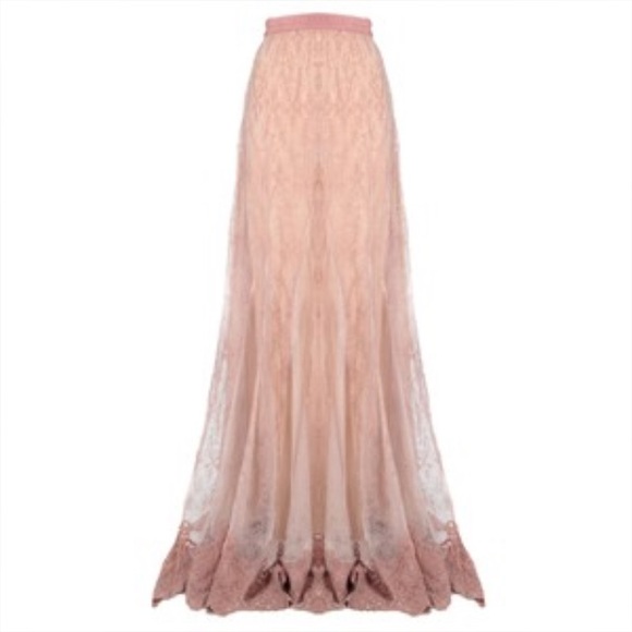 Alice + Olivia Dresses & Skirts - Alice + Olivia Louie Lace/Chiffon Maxi Skirt