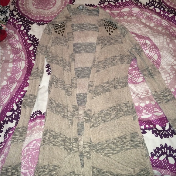 Charlotte Russe striped cardigan size medium