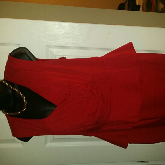 RED Peplum dress