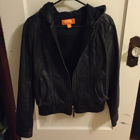 Black Michael Kors leather jacket