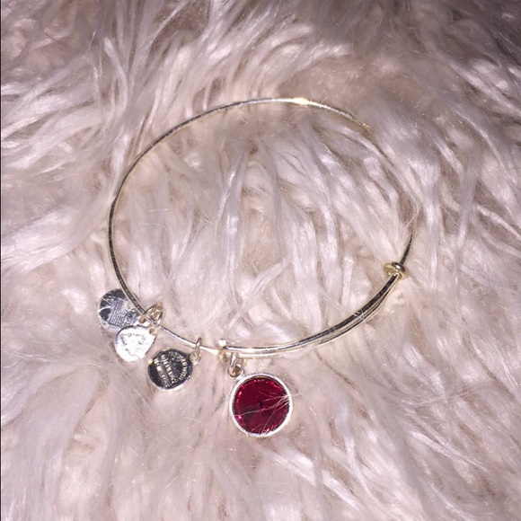 Alex and Ani silver garnet bracelet