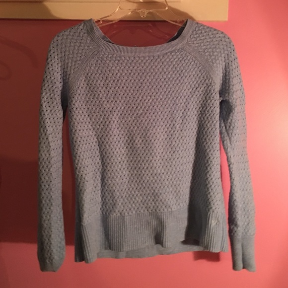 Adorable baby blue sweater with zipper back