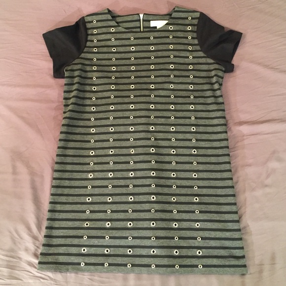 Michael Kors Ponte Shift Dress w/ Grommet Detail