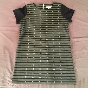 Michael Kors Ponte Shift Dress w/ Grommet Detail