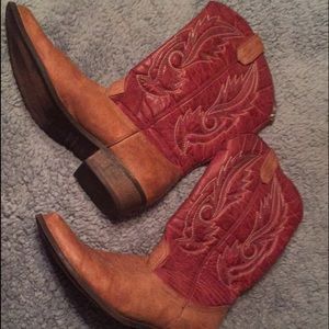 Pinkish-Red Cowgirl Boots