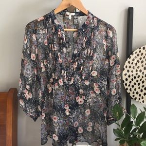 Joie 100% Silk Floral Blouse, size S