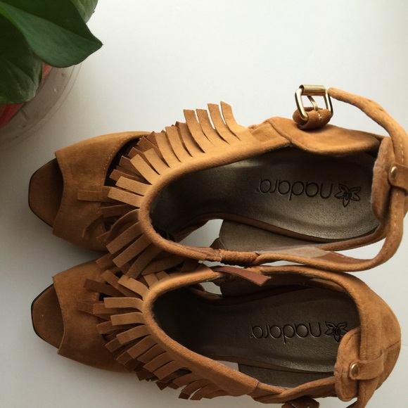 Brown Tassel Heels