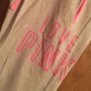 VS Pink Tan/Pink Boyfriend Sweats