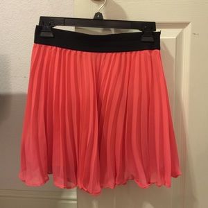 Coral skater skirt with elastic waist band