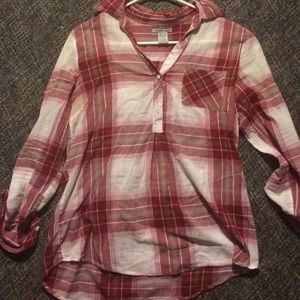 Charlotte Russe plaid blouse