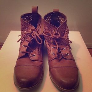 UrbanOutfitters Brown Laced Booties