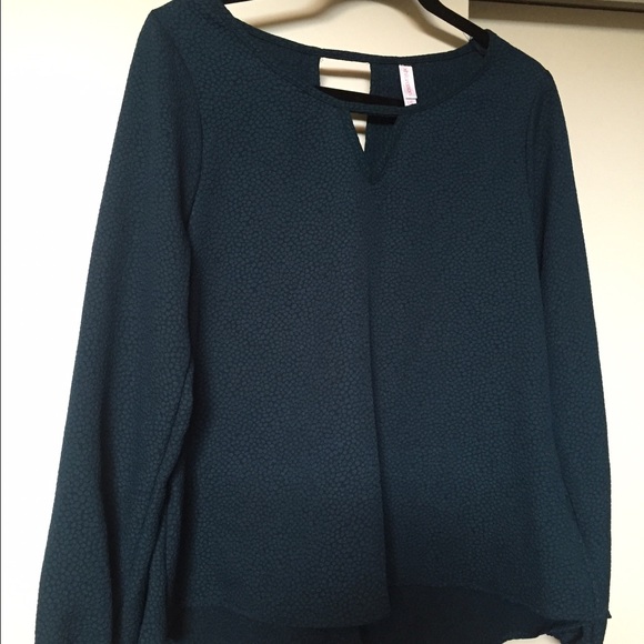 Deep turquoise diamond cut blouse