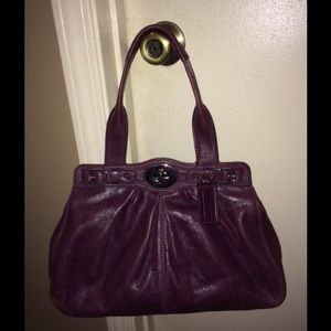 Leather Garnet Coach HOBO handbag (MSRP:$358)