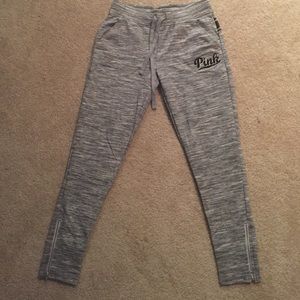Gray skinny collegiate pants