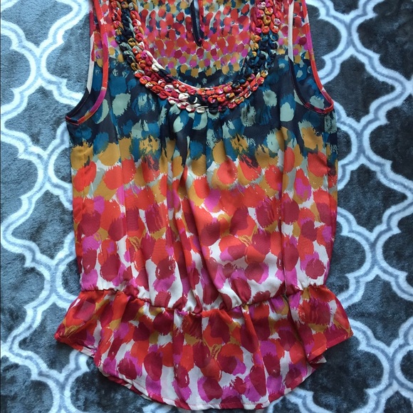 Colorful Anthropologie Top