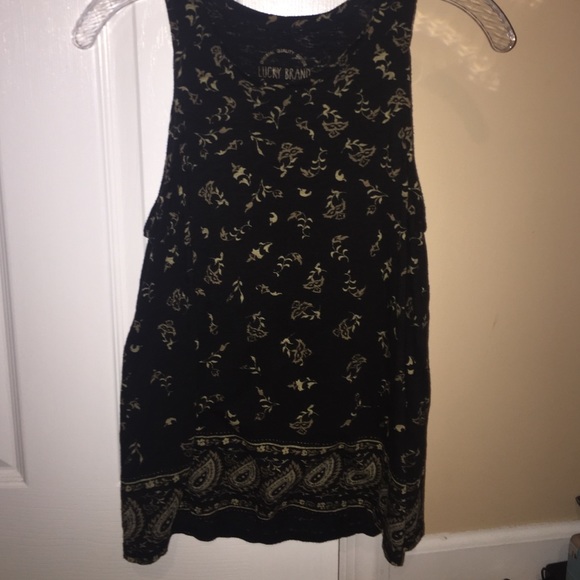 Black and gold printed Lucky Brand tanktop