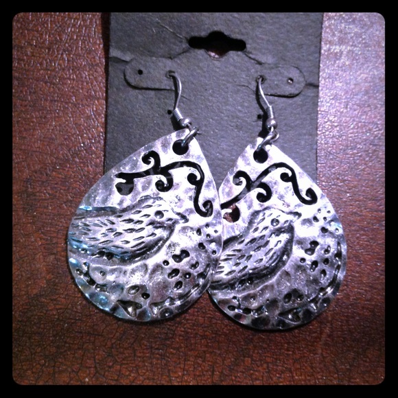 Silver Bird Earrings