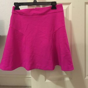 Fuchsia pink skater skirt with zipper on back
