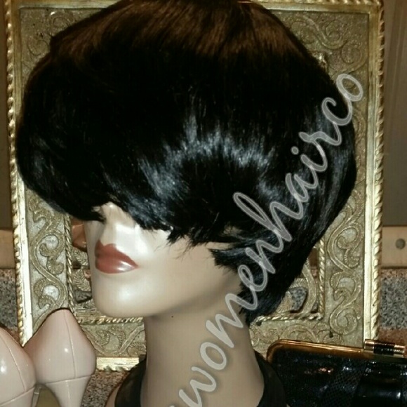 Brazilian full bob cut wig with closure attached