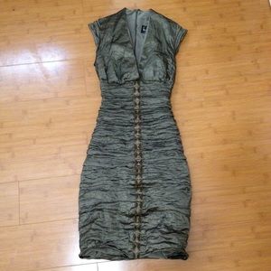 Nicole Miller Olive Green Sheath