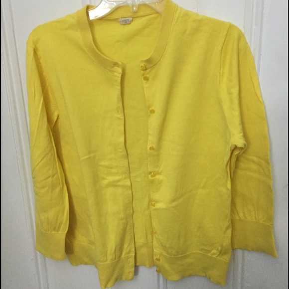 Bright Yellow J.Crew Cardigan