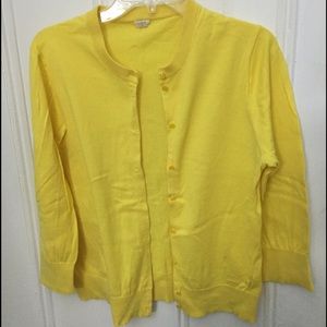 Bright Yellow J.Crew Cardigan