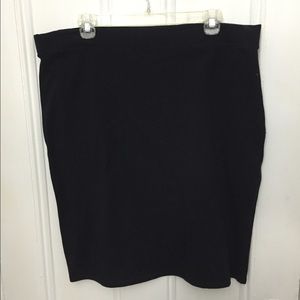 Old Navy Black Cotton Pencil Stretchy Skirt