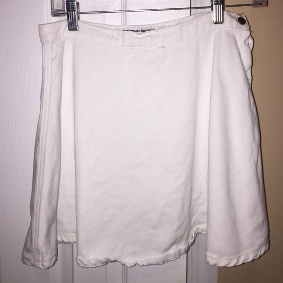White denim circle skirt