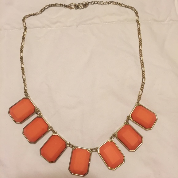 Orange statement necklace