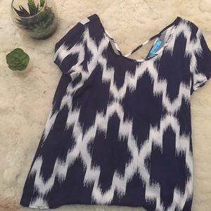 Francesca's Blouse, detailed cross back