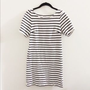 Anthropologie Striped Ribbon Dress