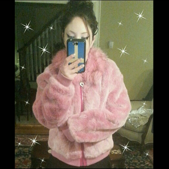RIFLESSI Pink Faux Fur Winter Jacket
