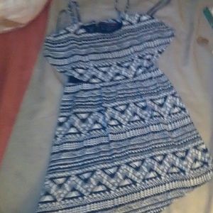 Lace mid drift high low dress