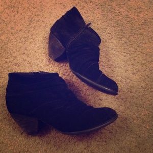 MISS SIXTY IGGY Black Suede Ankle Booties