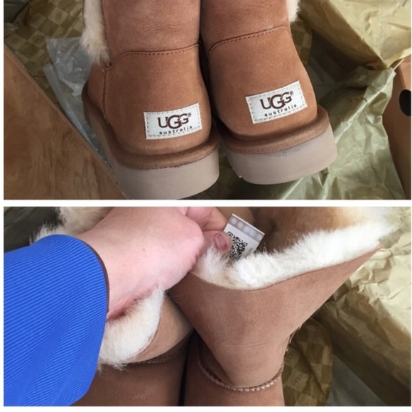 UGG authentic azalea charm Chestnut boots Sz 10 - Picture 2 of 4
