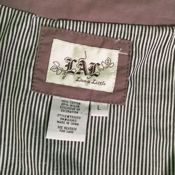 Live a Little Lightweight Khaki Jacket - Picture 3 of 4