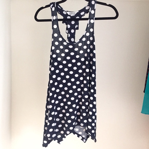 Navy Blue and White Polka Dot Dress⚪️