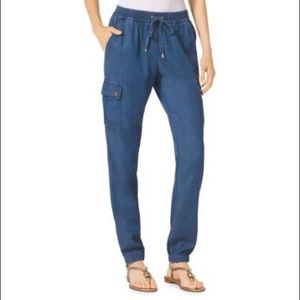Michael Kors Denim Cargo Track Pants