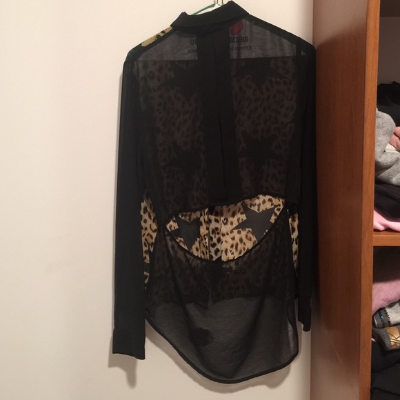 Cheetah button down - Picture 2 of 2