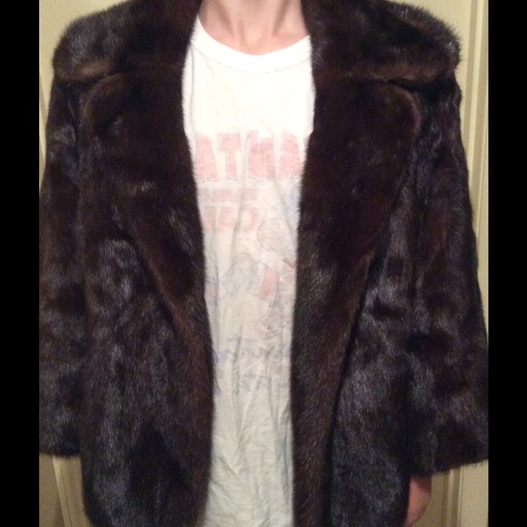 All natural mink fur coat