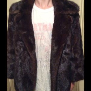 All natural mink fur coat