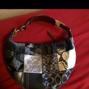 Blue signature Patchwork Small HOBO Bag