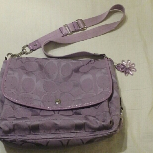 Purple crossbody coach satchel