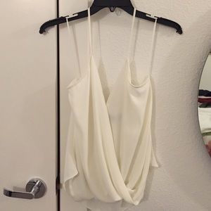 White surplice halter top