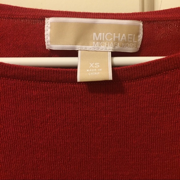 Red Michael Kors studded sweater. - Picture 3 of 3