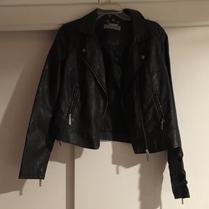 Black leather jacket