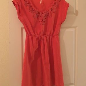 Orange/ coral cover up dress