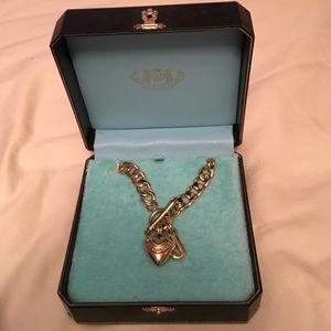 Gold Juicy Couture charm necklace
